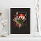 Posters con mensajes felices ilustrados. Lámina de decoración 'Lets Run Away' con frases motivadoras y llenas de energia.-Artwork-Nacnic-Nacnic Estudio SL