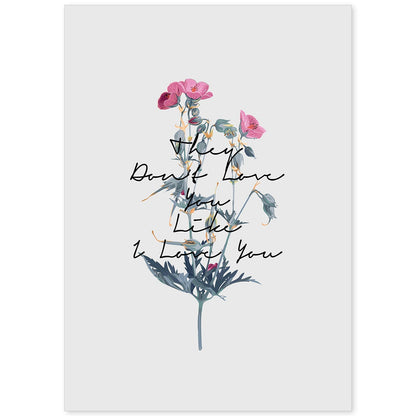 Posters con mensajes felices ilustrados. Lámina de decoración 'Like I Love You' con frases motivadoras y llenas de energia.-Artwork-Nacnic-A4-Sin marco-Nacnic Estudio SL