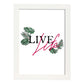 Posters con mensajes felices ilustrados. Lámina de decoración 'Live Life' con frases motivadoras y llenas de energia.-Artwork-Nacnic-A3-Marco Blanco-Nacnic Estudio SL