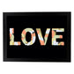 Posters con mensajes felices ilustrados. Lámina de decoración 'Love' con frases motivadoras y llenas de energia.-Artwork-Nacnic-A4-Marco Negro-Nacnic Estudio SL