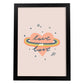 Posters con mensajes felices ilustrados. Lámina de decoración 'Love Is Love' con frases motivadoras y llenas de energia.-Artwork-Nacnic-A4-Marco Negro-Nacnic Estudio SL