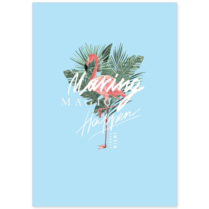 Posters con mensajes felices ilustrados. Lámina de decoración 'Making Magic Happen' con frases motivadoras y llenas de energia.-Artwork-Nacnic-A4-Sin marco-Nacnic Estudio SL