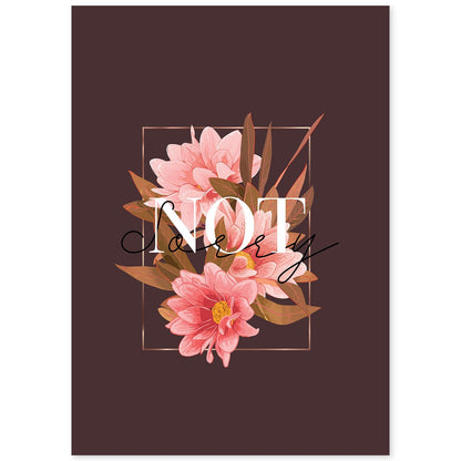 Posters con mensajes felices ilustrados. Lámina de decoración 'Not Sorry' con frases motivadoras y llenas de energia.-Artwork-Nacnic-A4-Sin marco-Nacnic Estudio SL