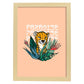 Posters con mensajes felices ilustrados. Lámina de decoración 'Paradise' con frases motivadoras y llenas de energia.-Artwork-Nacnic-A4-Marco Madera clara-Nacnic Estudio SL