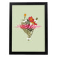 Posters con mensajes felices ilustrados. Lámina de decoración 'Run Like A Girl' con frases motivadoras y llenas de energia.-Artwork-Nacnic-A4-Marco Negro-Nacnic Estudio SL