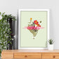 Posters con mensajes felices ilustrados. Lámina de decoración 'Run Like A Girl' con frases motivadoras y llenas de energia.-Artwork-Nacnic-Nacnic Estudio SL
