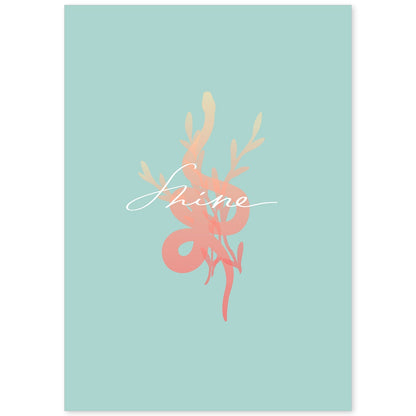 Posters con mensajes felices ilustrados. Lámina de decoración 'Shine' con frases motivadoras y llenas de energia.-Artwork-Nacnic-A4-Sin marco-Nacnic Estudio SL