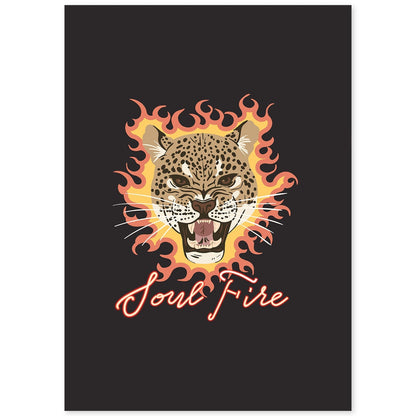 Posters con mensajes felices ilustrados. Lámina de decoración 'Soul Fire' con frases motivadoras y llenas de energia.-Artwork-Nacnic-A4-Sin marco-Nacnic Estudio SL