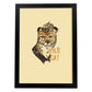 Posters con mensajes felices ilustrados. Lámina de decoración 'Wild Cat' con frases motivadoras y llenas de energia.-Artwork-Nacnic-A3-Marco Negro-Nacnic Estudio SL