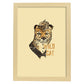 Posters con mensajes felices ilustrados. Lámina de decoración 'Wild Cat' con frases motivadoras y llenas de energia.-Artwork-Nacnic-A4-Marco Madera clara-Nacnic Estudio SL