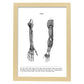 Posters de anatomía en blanco y negro con imágenes del cuerpo humano. Láminas de "Brazo". .-Artwork-Nacnic-A3-Marco Madera clara-Nacnic Estudio SL