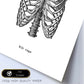 Posters de anatomía en blanco y negro con imágenes del cuerpo humano. Láminas de "Costillas". .-Artwork-Nacnic-Nacnic Estudio SL