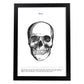 Posters de anatomía en blanco y negro con imágenes del cuerpo humano. Láminas de "Cráneo". .-Artwork-Nacnic-A3-Marco Negro-Nacnic Estudio SL