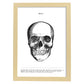 Posters de anatomía en blanco y negro con imágenes del cuerpo humano. Láminas de "Cráneo". .-Artwork-Nacnic-A4-Marco Madera clara-Nacnic Estudio SL
