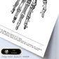 Posters de anatomía en blanco y negro con imágenes del cuerpo humano. Láminas de "Mano". .-Artwork-Nacnic-Nacnic Estudio SL