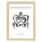 Posters de anatomía en blanco y negro con imágenes del cuerpo humano. Láminas de "Pelvis". .-Artwork-Nacnic-A4-Marco Madera clara-Nacnic Estudio SL