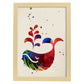 Posters de animales marinos con diseño acuarela. Lámina Ballena, impresa con textura acuarela, para-Artwork-Nacnic-A4-Marco Madera clara-Nacnic Estudio SL