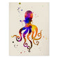 Posters de animales marinos con diseño acuarela. Lámina Pulpo, impresa con textura acuarela, para-Artwork-Nacnic-A4-Sin marco-Nacnic Estudio SL