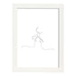 Posters de dibujos y bocetos a una linea. Lámina nordica de Beso de pareja.-Artwork-Nacnic-A4-Marco Blanco-Nacnic Estudio SL