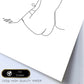 Posters de dibujos y bocetos a una linea. Lámina nordica de Cuerpo mujer, espalda 2.-Artwork-Nacnic-Nacnic Estudio SL