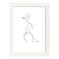 Posters de dibujos y bocetos a una linea. Lámina nordica de Cuerpo mujer, lateral.-Artwork-Nacnic-A3-Marco Blanco-Nacnic Estudio SL