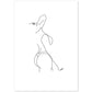 Posters de dibujos y bocetos a una linea. Lámina nordica de Cuerpo mujer, lateral.-Artwork-Nacnic-A4-Sin marco-Nacnic Estudio SL