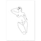 Posters de dibujos y bocetos a una linea. Lámina nordica de Cuerpo mujer, pecho.-Artwork-Nacnic-A4-Sin marco-Nacnic Estudio SL