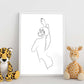 Posters de dibujos y bocetos a una linea. Lámina nordica de Cuerpo mujer.-Artwork-Nacnic-Nacnic Estudio SL