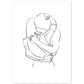 Posters de dibujos y bocetos a una linea. Lámina nordica de Pareja abrazo.-Artwork-Nacnic-A4-Sin marco-Nacnic Estudio SL