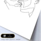Posters de dibujos y bocetos a una linea. Lámina nordica de Pareja beso en los labios.-Artwork-Nacnic-Nacnic Estudio SL