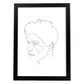 Posters de dibujos y bocetos a una linea. Lámina nordica de Rostro masculino 10.-Artwork-Nacnic-A3-Marco Negro-Nacnic Estudio SL