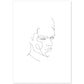 Posters de dibujos y bocetos a una linea. Lámina nordica de Rostro masculino 3.-Artwork-Nacnic-A4-Sin marco-Nacnic Estudio SL