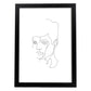 Posters de dibujos y bocetos a una linea. Lámina nordica de Rostro masculino 4.-Artwork-Nacnic-A3-Marco Negro-Nacnic Estudio SL