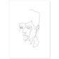 Posters de dibujos y bocetos a una linea. Lámina nordica de Rostro masculino 4.-Artwork-Nacnic-A4-Sin marco-Nacnic Estudio SL
