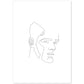Posters de dibujos y bocetos a una linea. Lámina nordica de Rostro masculino 5.-Artwork-Nacnic-A4-Sin marco-Nacnic Estudio SL