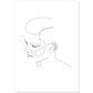 Posters de dibujos y bocetos a una linea. Lámina nordica de Rostro masculino 6.-Artwork-Nacnic-A4-Sin marco-Nacnic Estudio SL