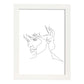 Posters de dibujos y bocetos a una linea. Lámina nordica de Rostro masculino 8.-Artwork-Nacnic-A3-Marco Blanco-Nacnic Estudio SL