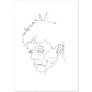Posters de dibujos y bocetos a una linea. Lámina nordica de Rostro masculino 9.-Artwork-Nacnic-A4-Sin marco-Nacnic Estudio SL