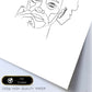 Posters de dibujos y bocetos a una linea. Lámina nordica de Rostro mujer 12.-Artwork-Nacnic-Nacnic Estudio SL