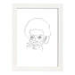Posters de dibujos y bocetos a una linea. Lámina nordica de Rostro mujer 12.-Artwork-Nacnic-A4-Marco Blanco-Nacnic Estudio SL