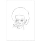 Posters de dibujos y bocetos a una linea. Lámina nordica de Rostro mujer 12.-Artwork-Nacnic-A4-Sin marco-Nacnic Estudio SL