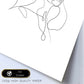 Posters de dibujos y bocetos a una linea. Lámina nordica de Rostro mujer 13.-Artwork-Nacnic-Nacnic Estudio SL