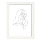 Posters de dibujos y bocetos a una linea. Lámina nordica de Rostro mujer 13.-Artwork-Nacnic-A3-Marco Blanco-Nacnic Estudio SL