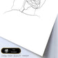 Posters de dibujos y bocetos a una linea. Lámina nordica de Rostro mujer 18.-Artwork-Nacnic-Nacnic Estudio SL