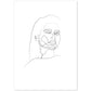 Posters de dibujos y bocetos a una linea. Lámina nordica de Rostro mujer 18.-Artwork-Nacnic-A4-Sin marco-Nacnic Estudio SL