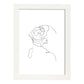 Posters de dibujos y bocetos a una linea. Lámina nordica de Rostro mujer 19.-Artwork-Nacnic-A3-Marco Blanco-Nacnic Estudio SL