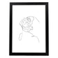 Posters de dibujos y bocetos a una linea. Lámina nordica de Rostro mujer 19.-Artwork-Nacnic-A3-Marco Negro-Nacnic Estudio SL