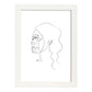 Posters de dibujos y bocetos a una linea. Lámina nordica de Rostro mujer 4.-Artwork-Nacnic-A3-Marco Blanco-Nacnic Estudio SL