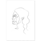 Posters de dibujos y bocetos a una linea. Lámina nordica de Rostro mujer 4.-Artwork-Nacnic-A4-Sin marco-Nacnic Estudio SL