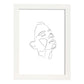 Posters de dibujos y bocetos a una linea. Lámina nordica de Rostro mujer 5.-Artwork-Nacnic-A3-Marco Blanco-Nacnic Estudio SL